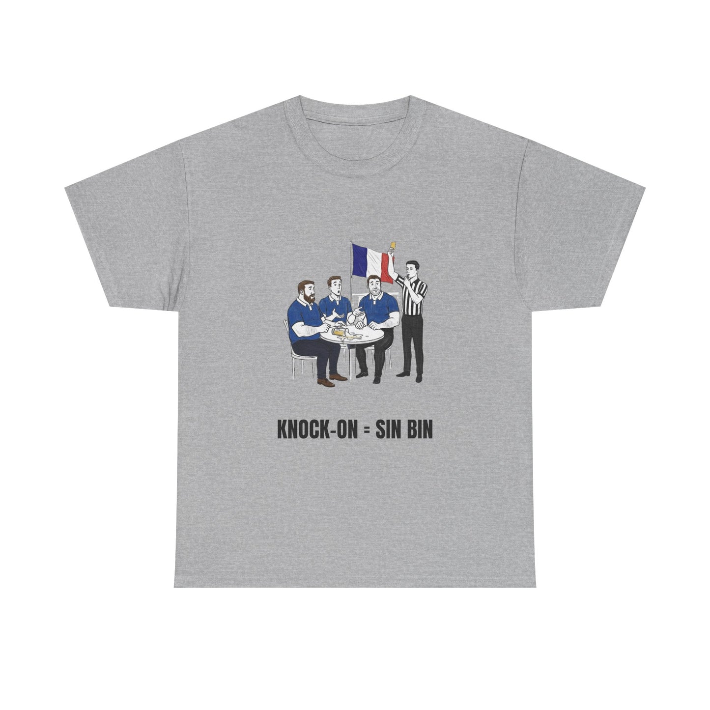 T-shirt rugby et bière français – Carton jaune renversé | T-shirt umoristica per tifosi di rugby