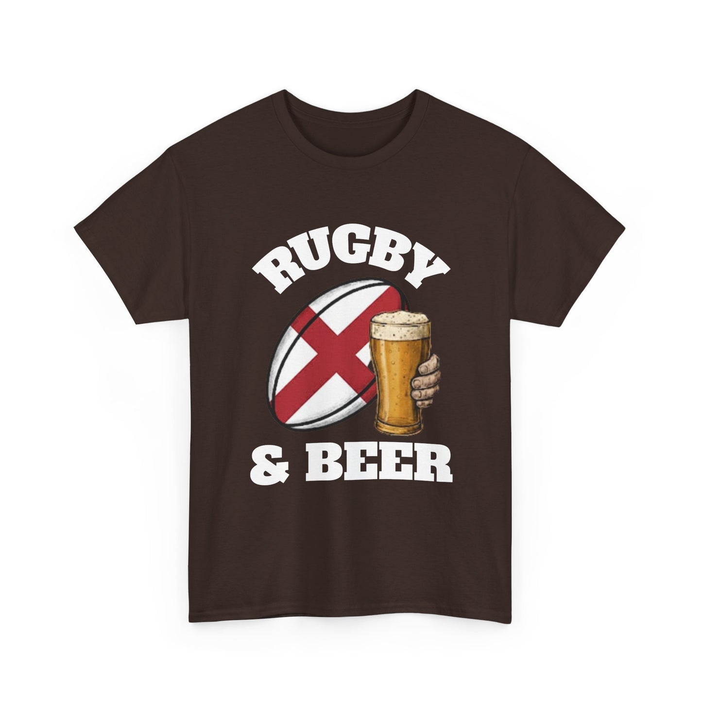 England Rugby & Beer T-Shirt – Perfect for Match Days, Gifts & Lads Trips