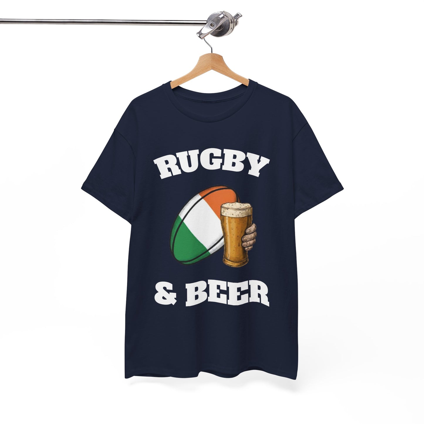 Irish Rugby & Beer T-Shirt – Perfect for Match Days, Gifts & Lads Trips