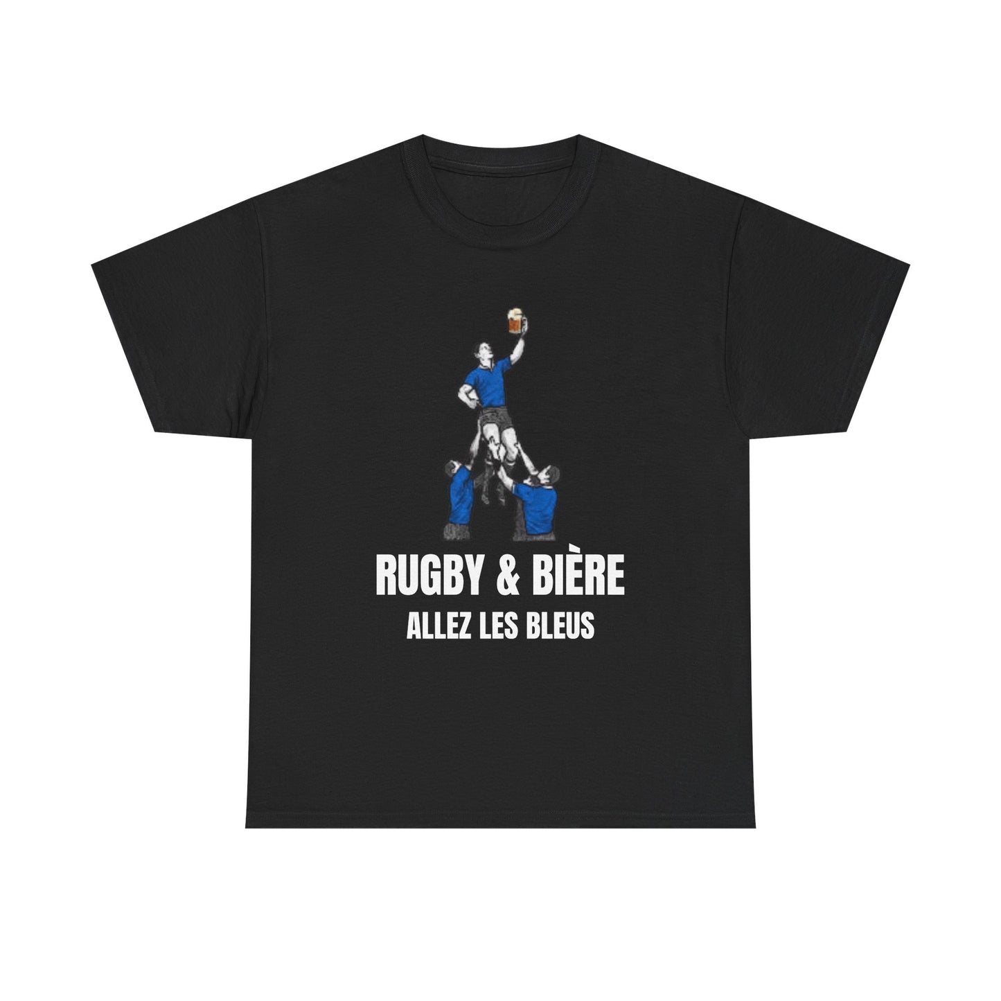 T-shirt Rugby & Bière : Allez Les Bleus - Cadeau parfait pour les fans de rugby