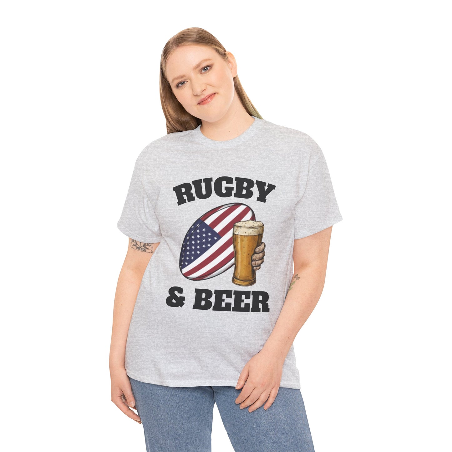 Rugby & Beer USA T-Shirt – American Rugby Fans Match Day Tee