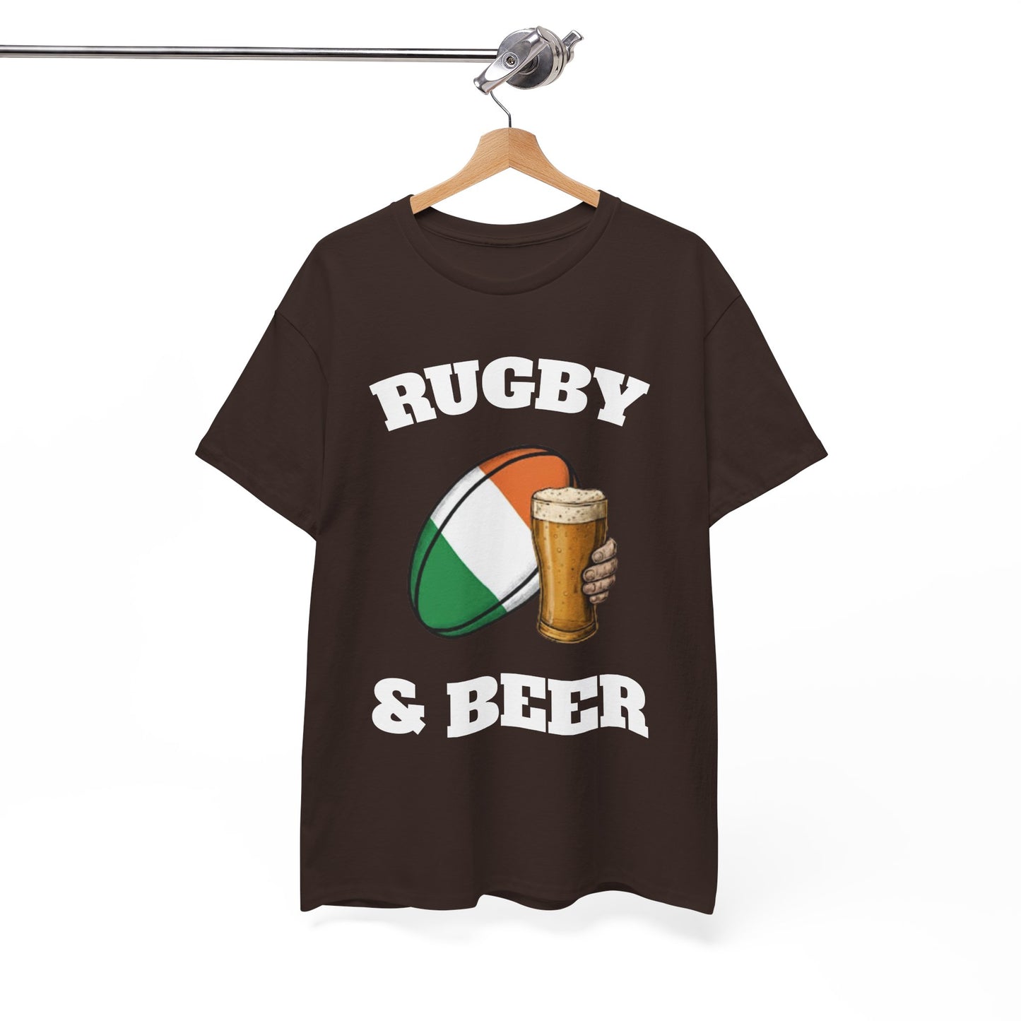 Irish Rugby & Beer T-Shirt – Perfect for Match Days, Gifts & Lads Trips
