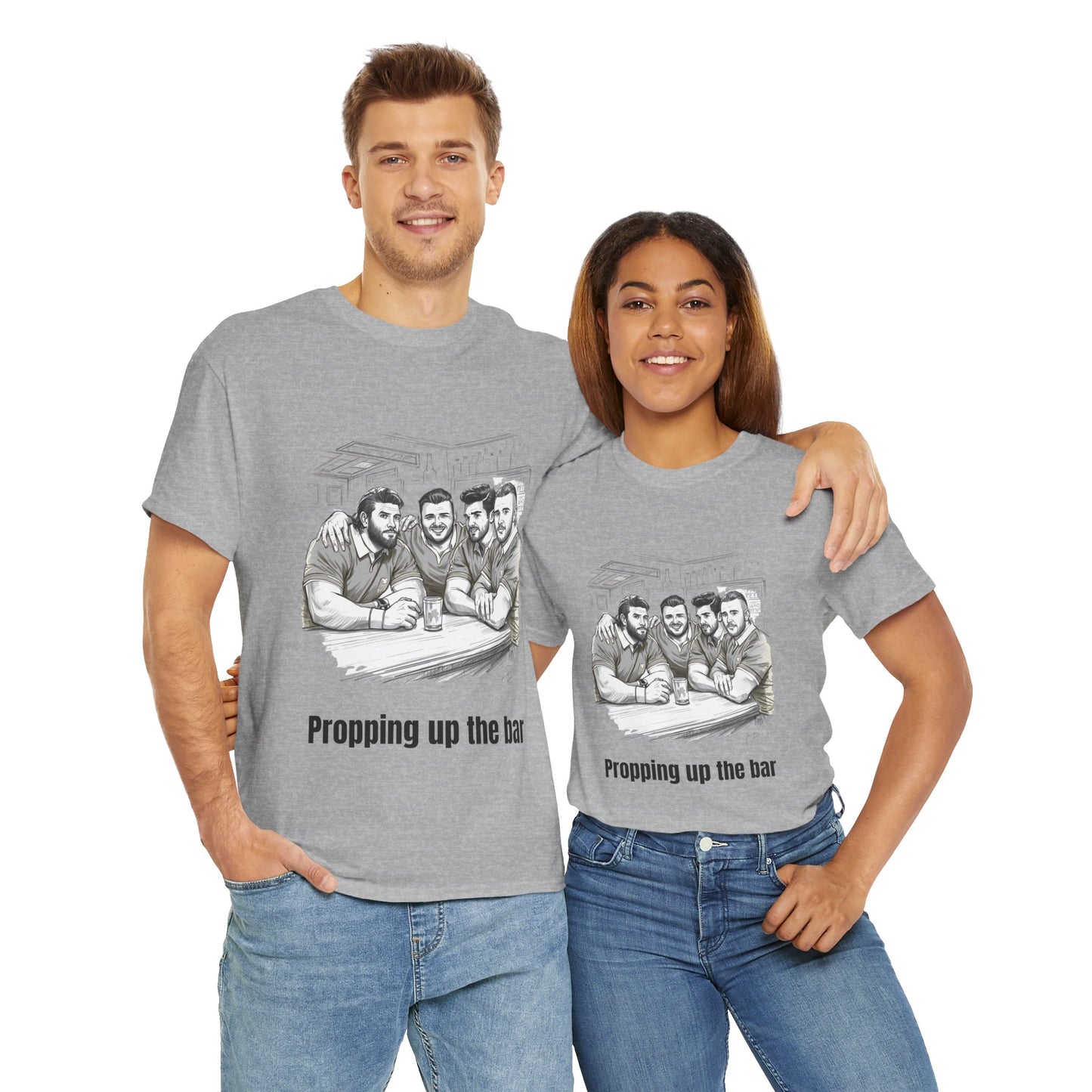 Propping Up The Bar – Funny English Rugby T-Shirt for Fans & Gifts