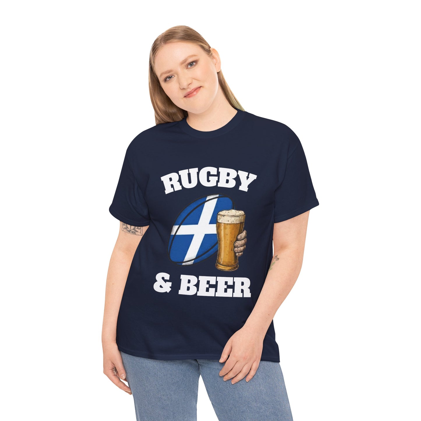 Scotland Rugby & Beer T-Shirt – Perfect for Match Days, Gifts & Lads Trips