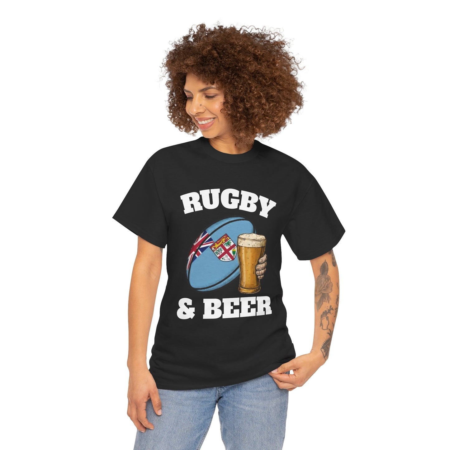 Rugby & Beer Fiji T-Shirt – Flying Fijians Rugby Fan Tee