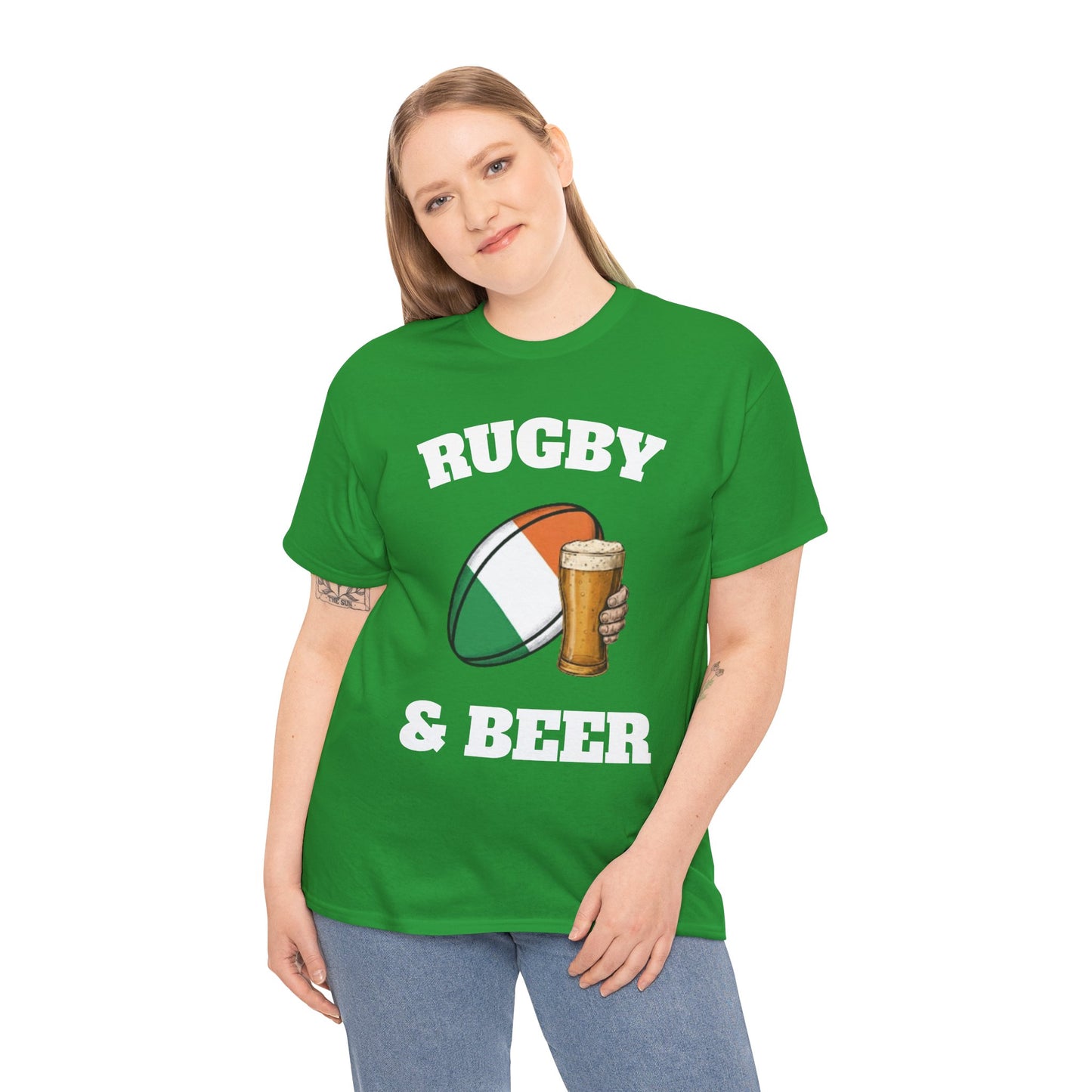 Irish Rugby & Beer T-Shirt – Perfect for Match Days, Gifts & Lads Trips