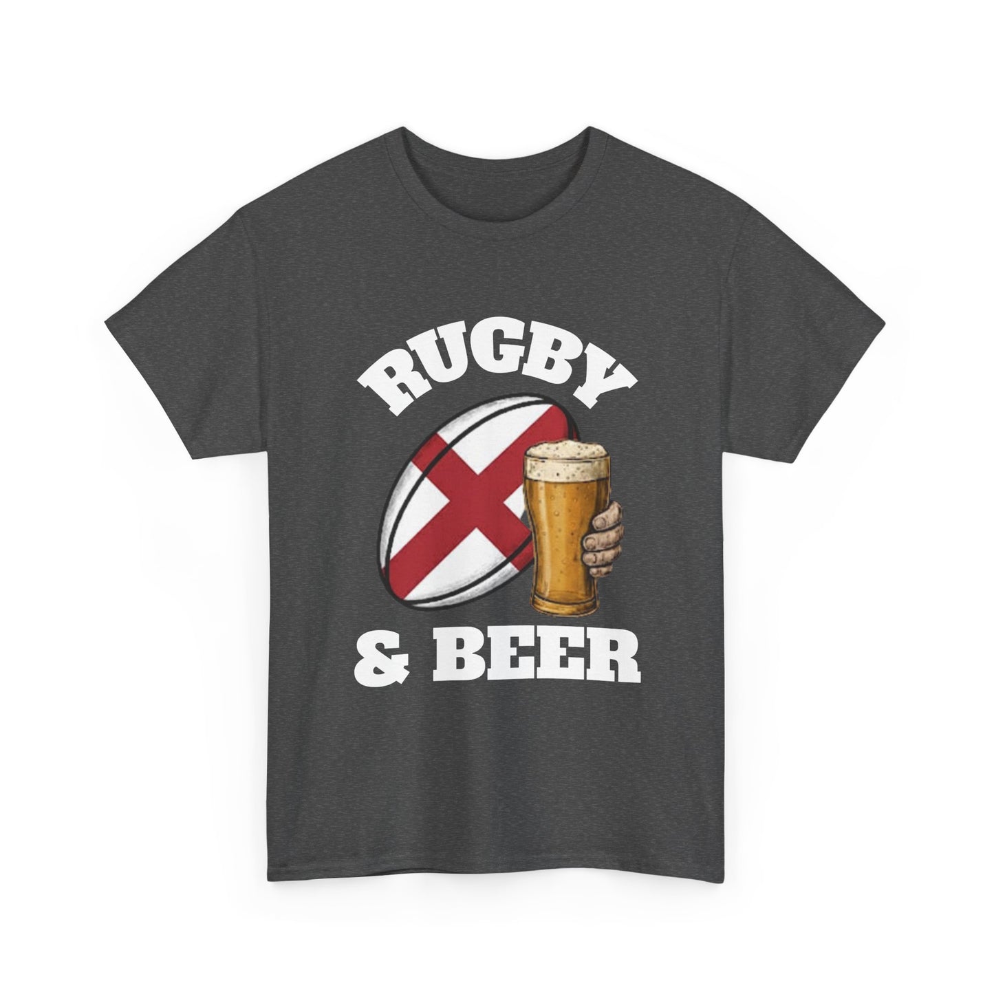 England Rugby & Beer T-Shirt – Perfect for Match Days, Gifts & Lads Trips