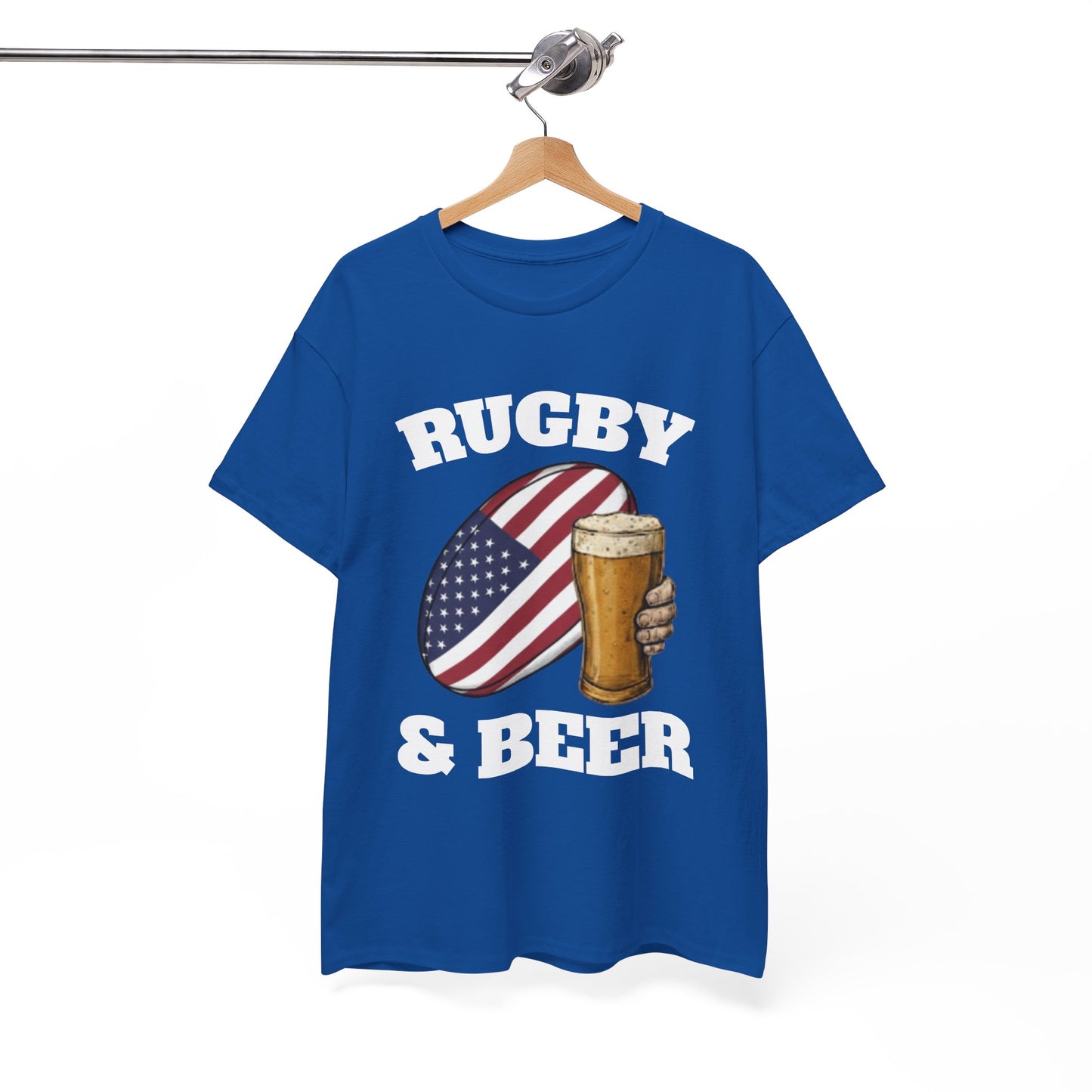 Rugby & Beer USA T-Shirt – American Rugby Fans Match Day Tee