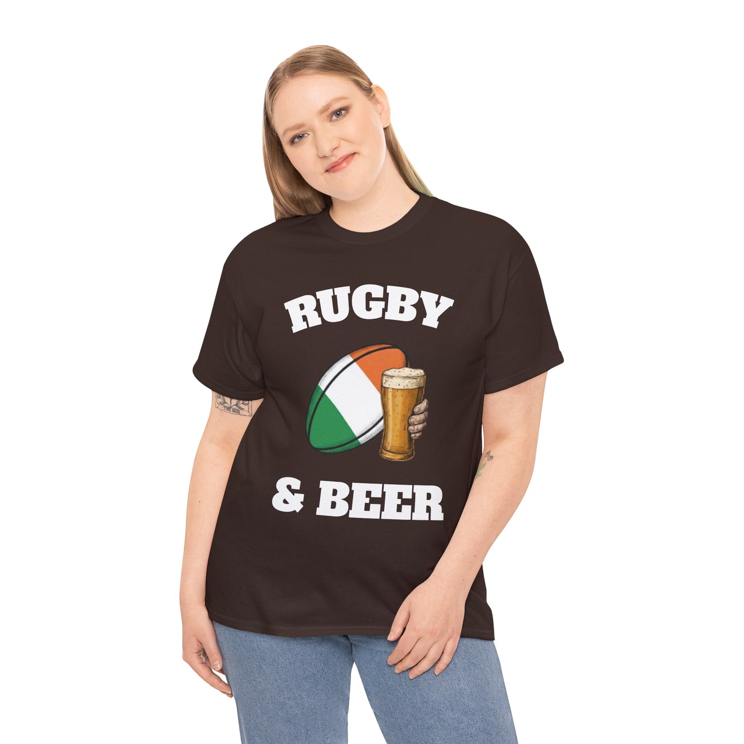 Irish Rugby & Beer T-Shirt – Perfect for Match Days, Gifts & Lads Trips