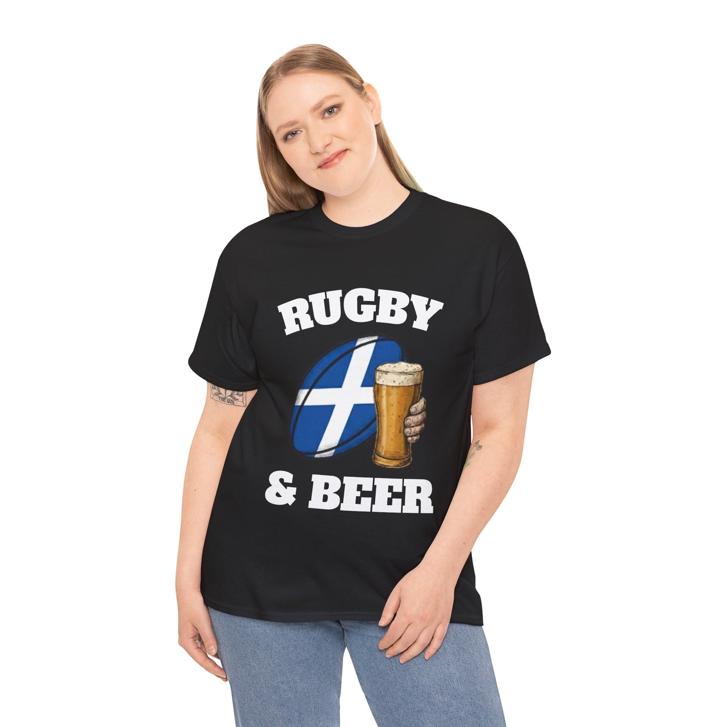 Scotland Rugby & Beer T-Shirt – Perfect for Match Days, Gifts & Lads Trips