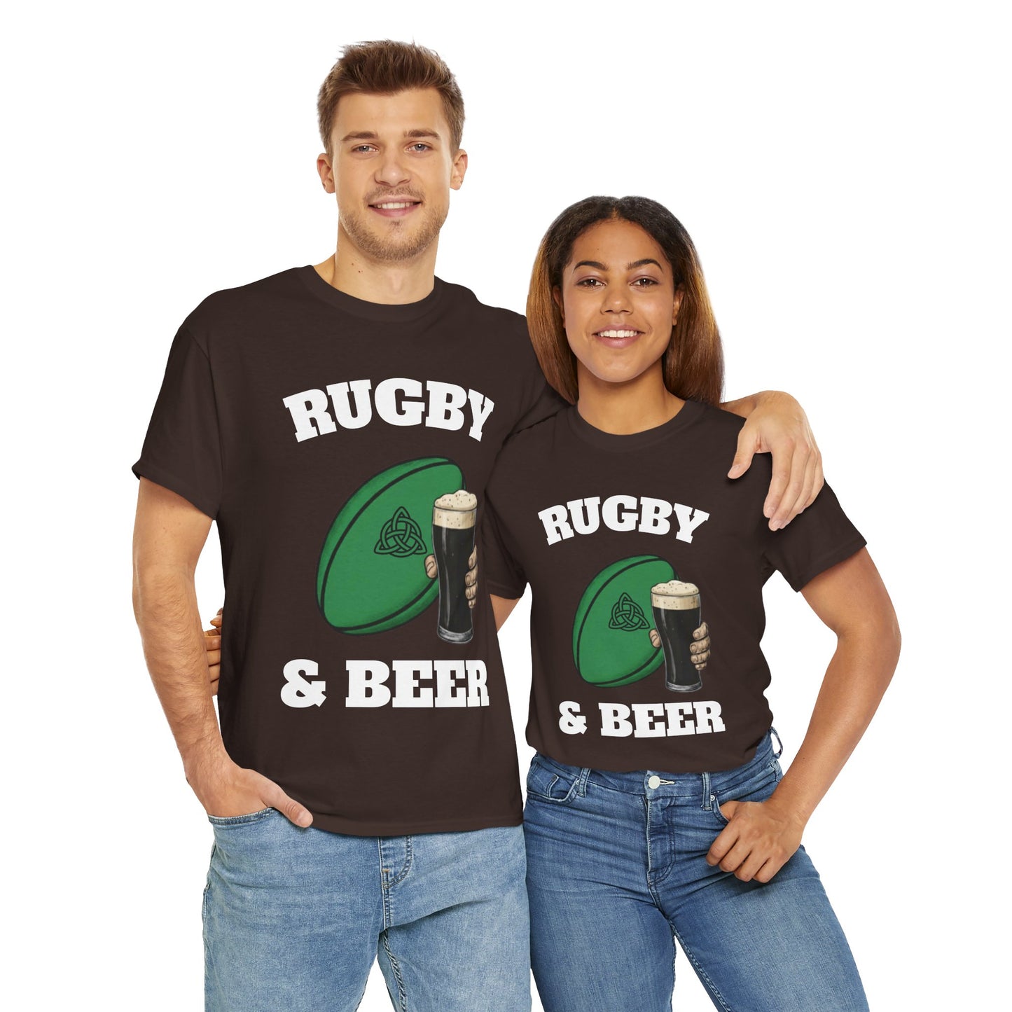 Irish Rugby & Beer T-Shirt – Perfect for Match Days, Gifts & Lads Trips