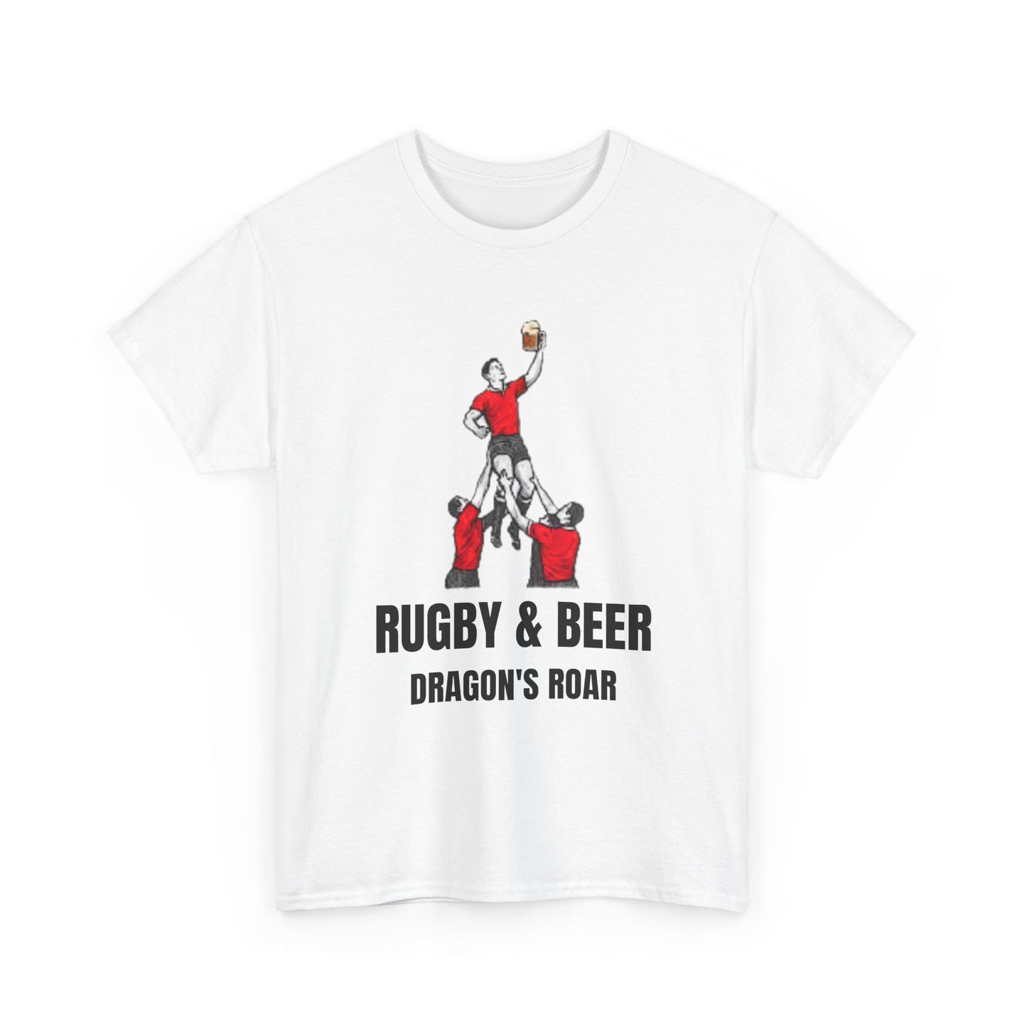 T-shirt de rugby Dragon's Roar Wales | T-shirt pour supporter de rugby et de bière