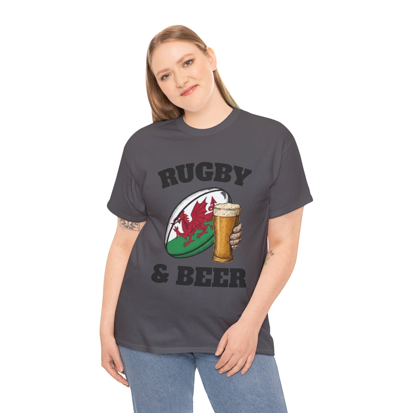 Wales Rugby & Beer T-Shirt – Perfect for Match Days, Gifts & Lads Trips