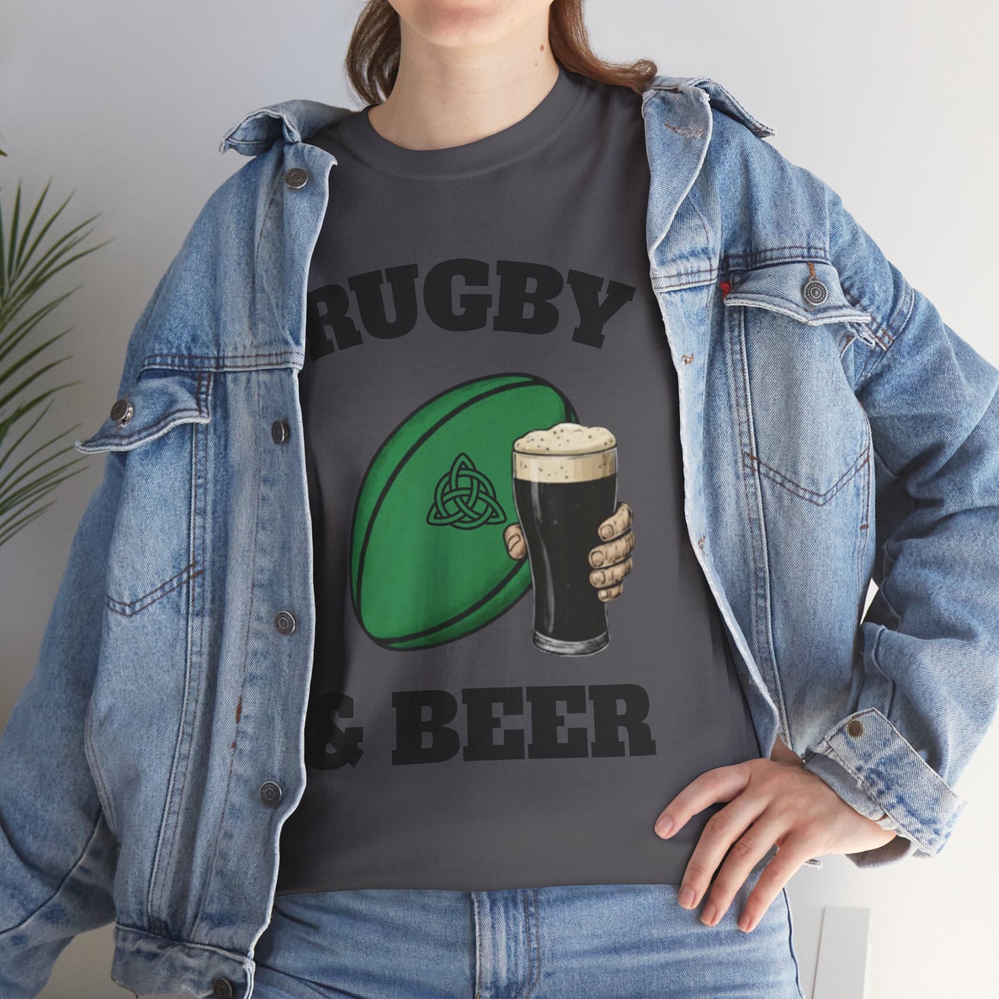 Irish Rugby & Beer T-Shirt – Perfect for Match Days, Gifts & Lads Trips