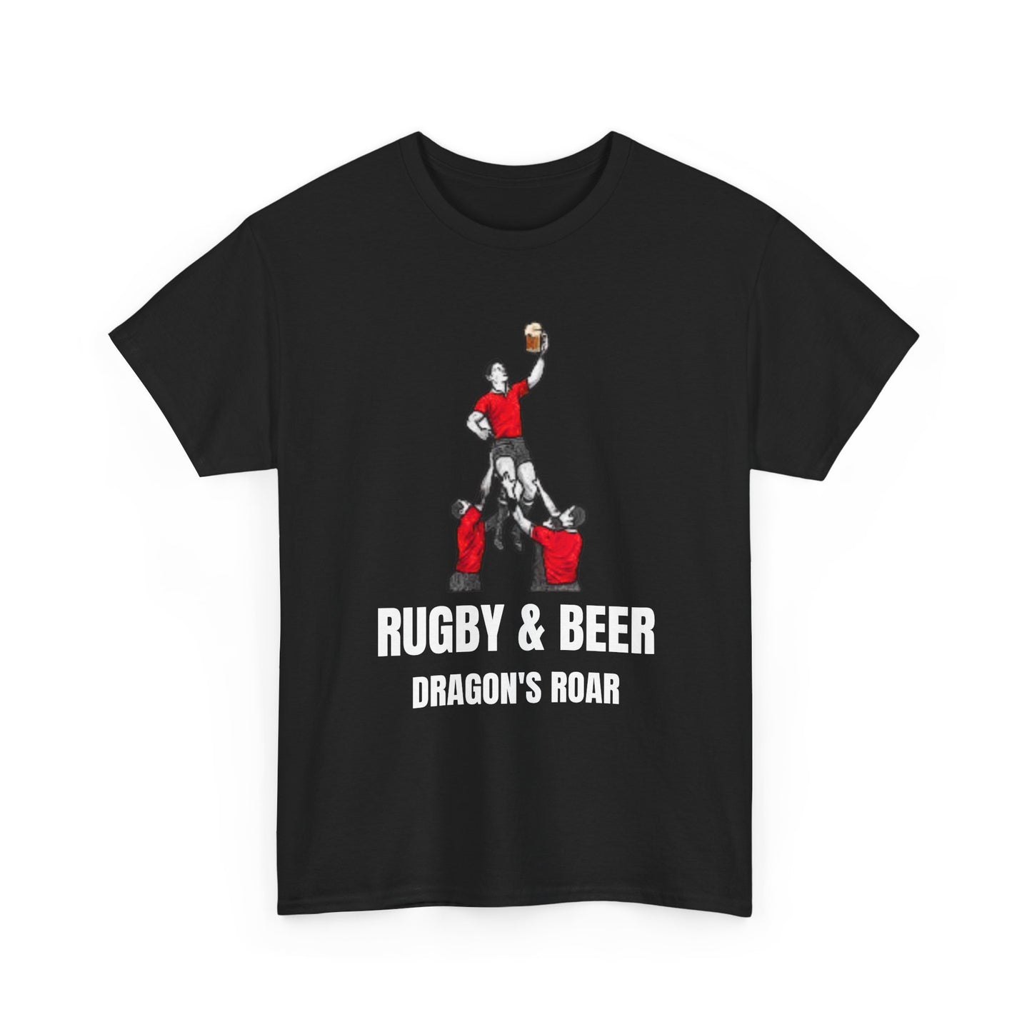 T-shirt de rugby Dragon's Roar Wales | T-shirt pour supporter de rugby et de bière