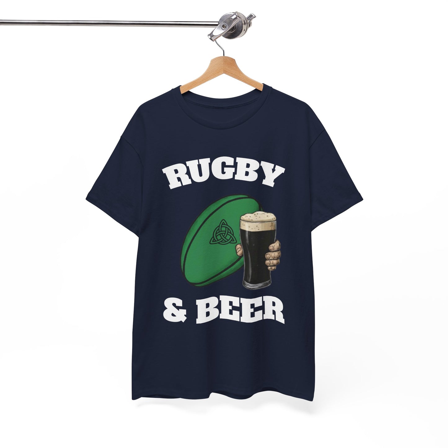 Irish Rugby & Beer T-Shirt – Perfect for Match Days, Gifts & Lads Trips