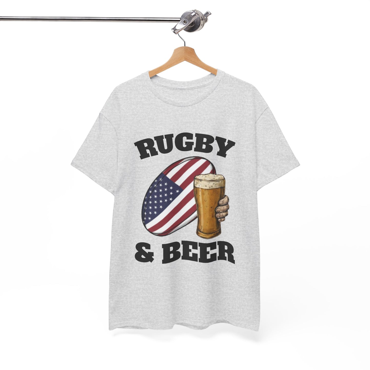 Rugby & Beer USA T-Shirt – American Rugby Fans Match Day Tee