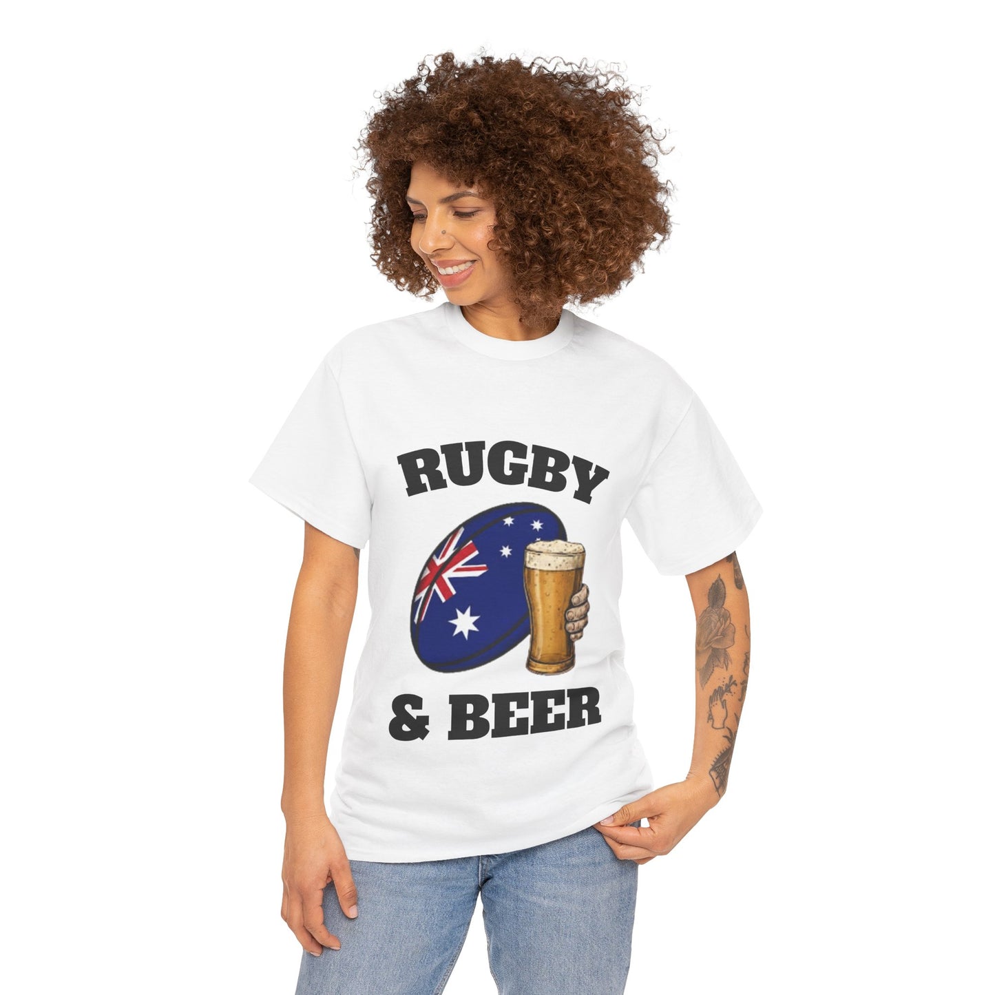 T-shirt Rugby & Beer Australia – T-shirt pour les fans de rugby des Wallabies