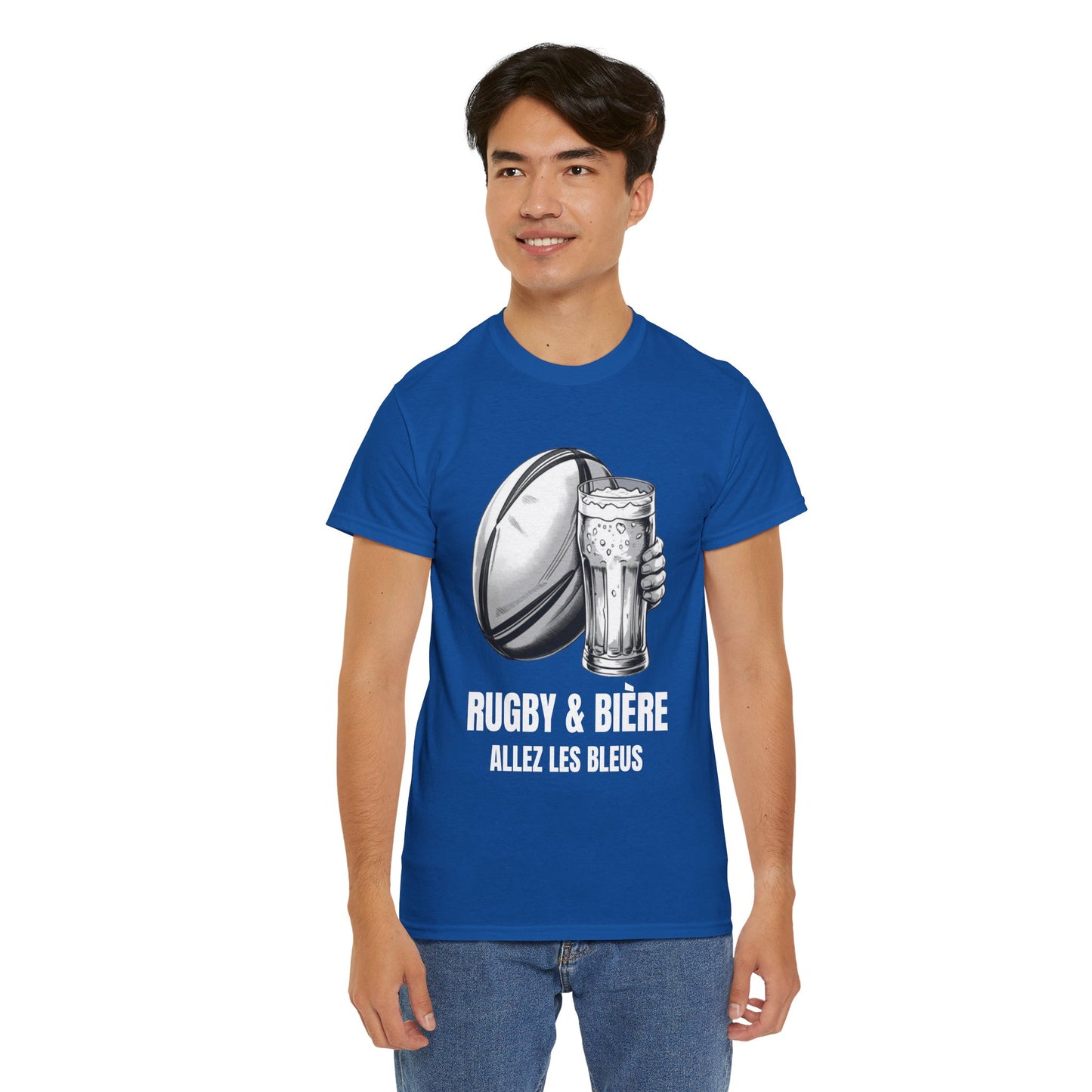 Rugby & Beer “Allez Les Bleus” T-Shirt – France Rugby Fan Matchday Gift
