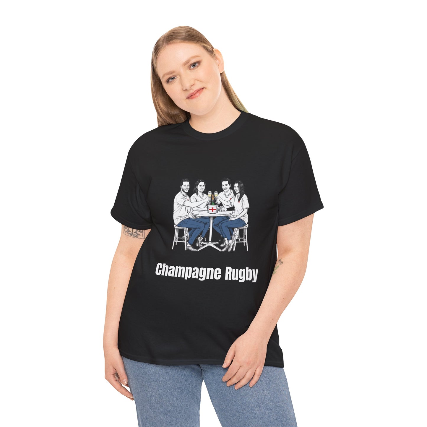 T-shirt de rugby champagne - Cadeau pour les supporters anglais du Tournoi des Six Nations