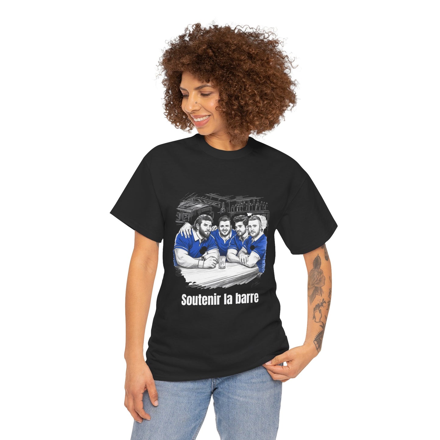 Soutenir la barre – T-shirt humoristique de rugby français pour les fans et cadeaux