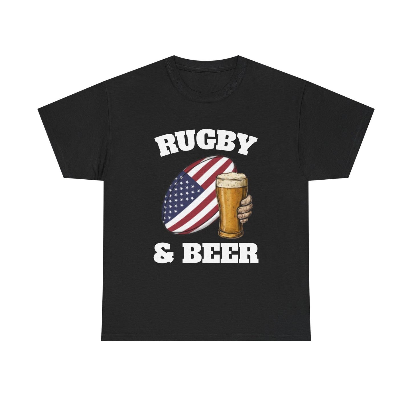 Rugby & Beer USA T-Shirt – American Rugby Fans Match Day Tee