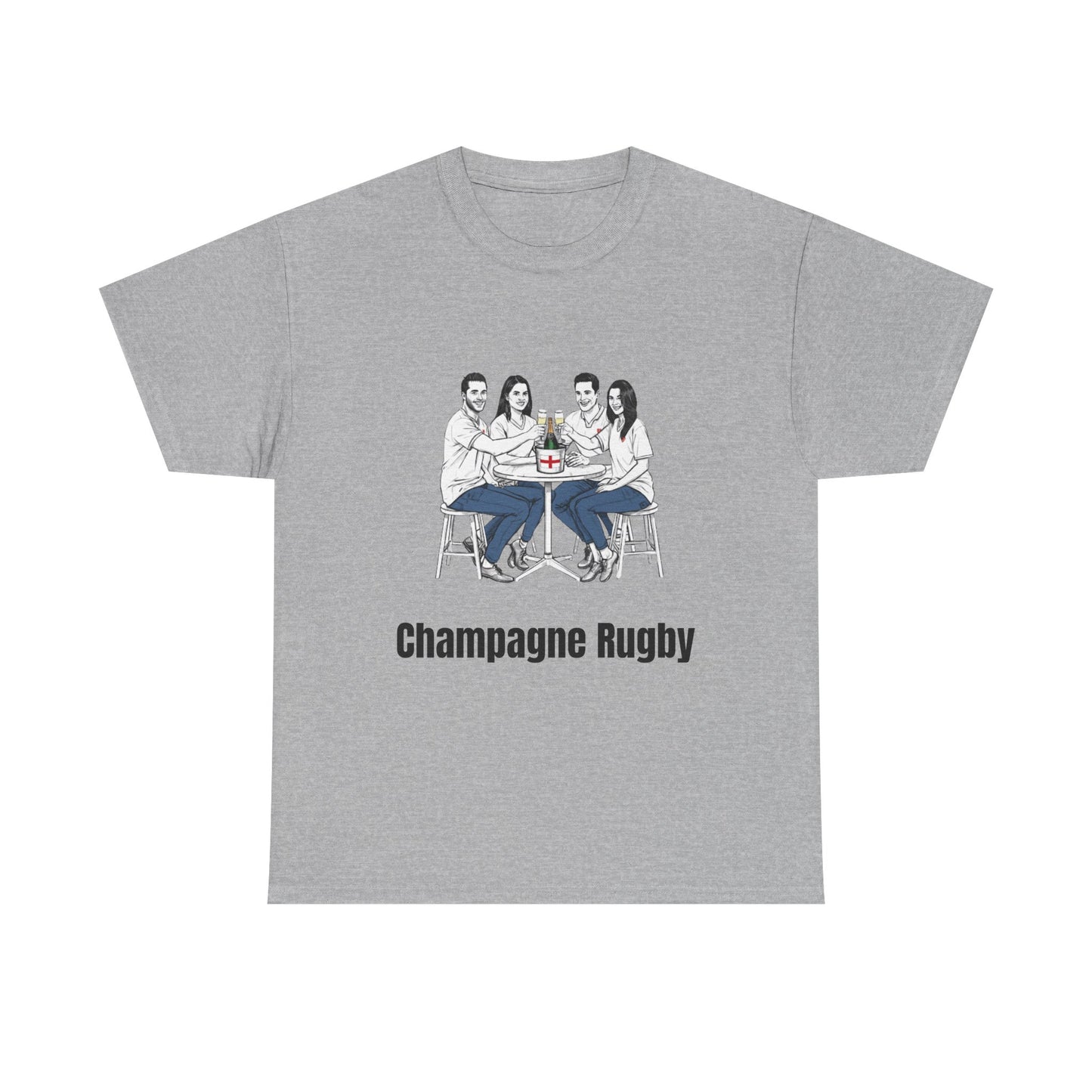 Champagne Rugby T-Shirt - Six Nations English Fan Gift