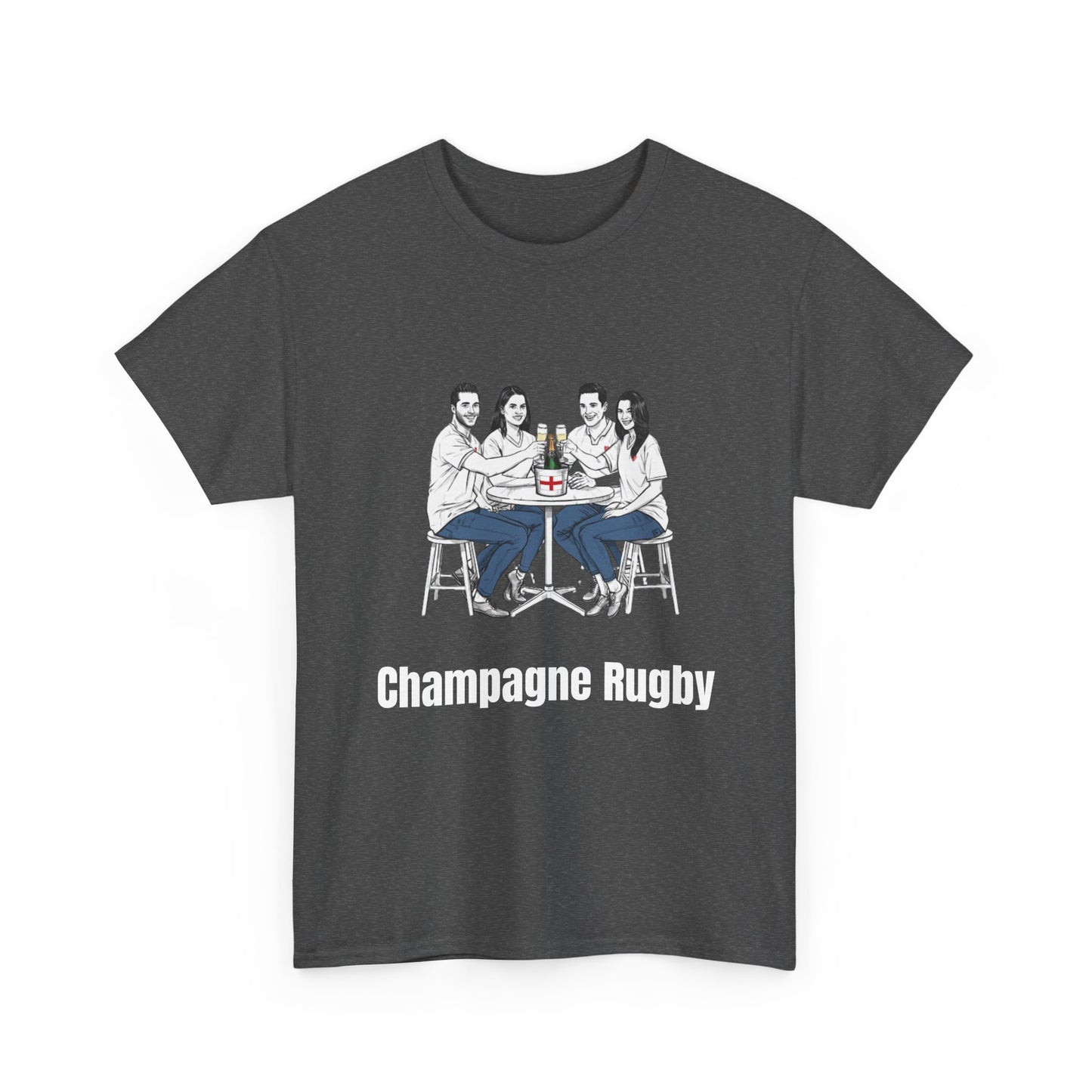 Champagne Rugby T-Shirt - Six Nations English Fan Gift