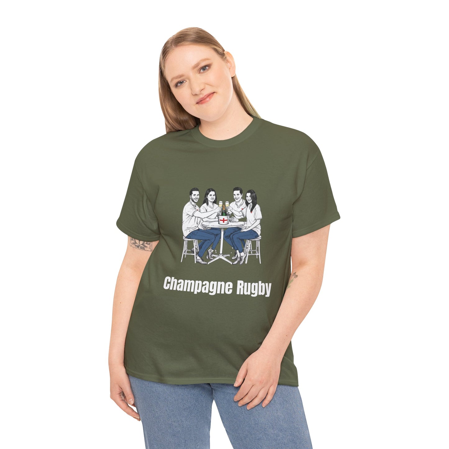 T-shirt de rugby champagne - Cadeau pour les supporters anglais du Tournoi des Six Nations