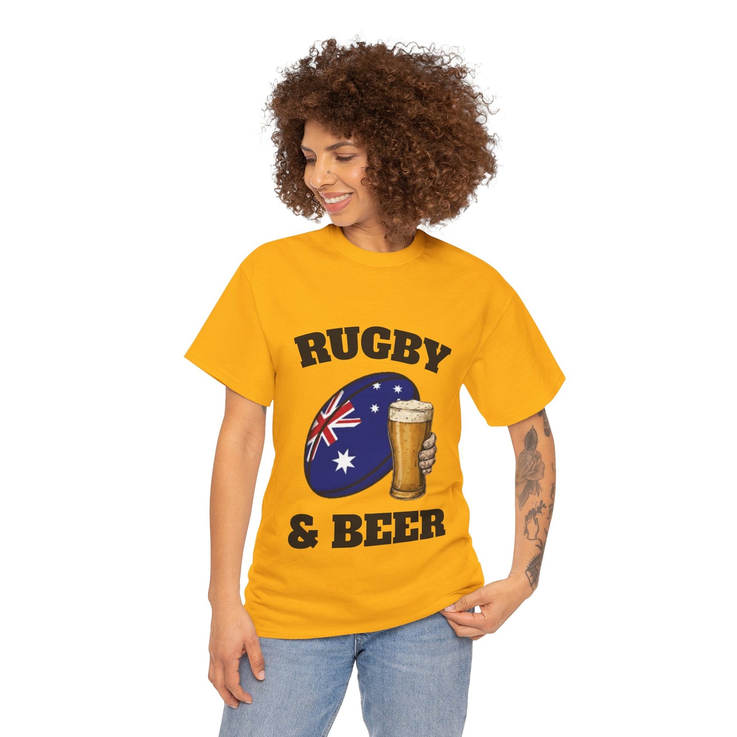 T-shirt Rugby & Beer Australia – T-shirt pour les fans de rugby des Wallabies