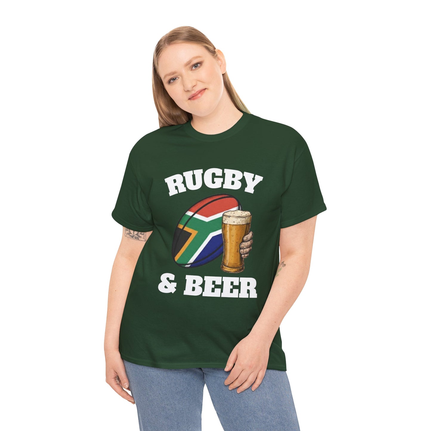 Rugby & Beer South Africa T-Shirt – Springboks Rugby Fan Tee