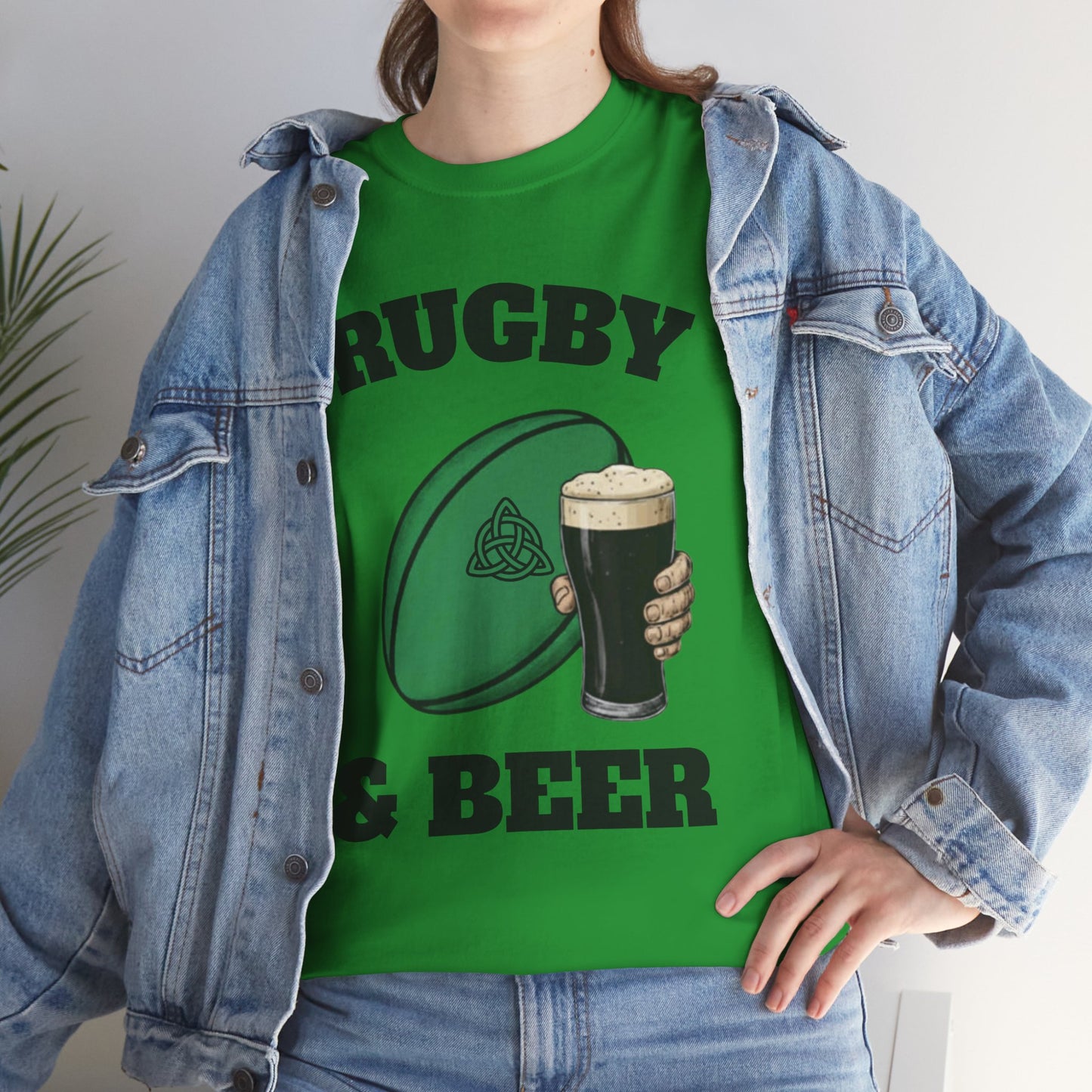 Irish Rugby & Beer T-Shirt – Perfect for Match Days, Gifts & Lads Trips