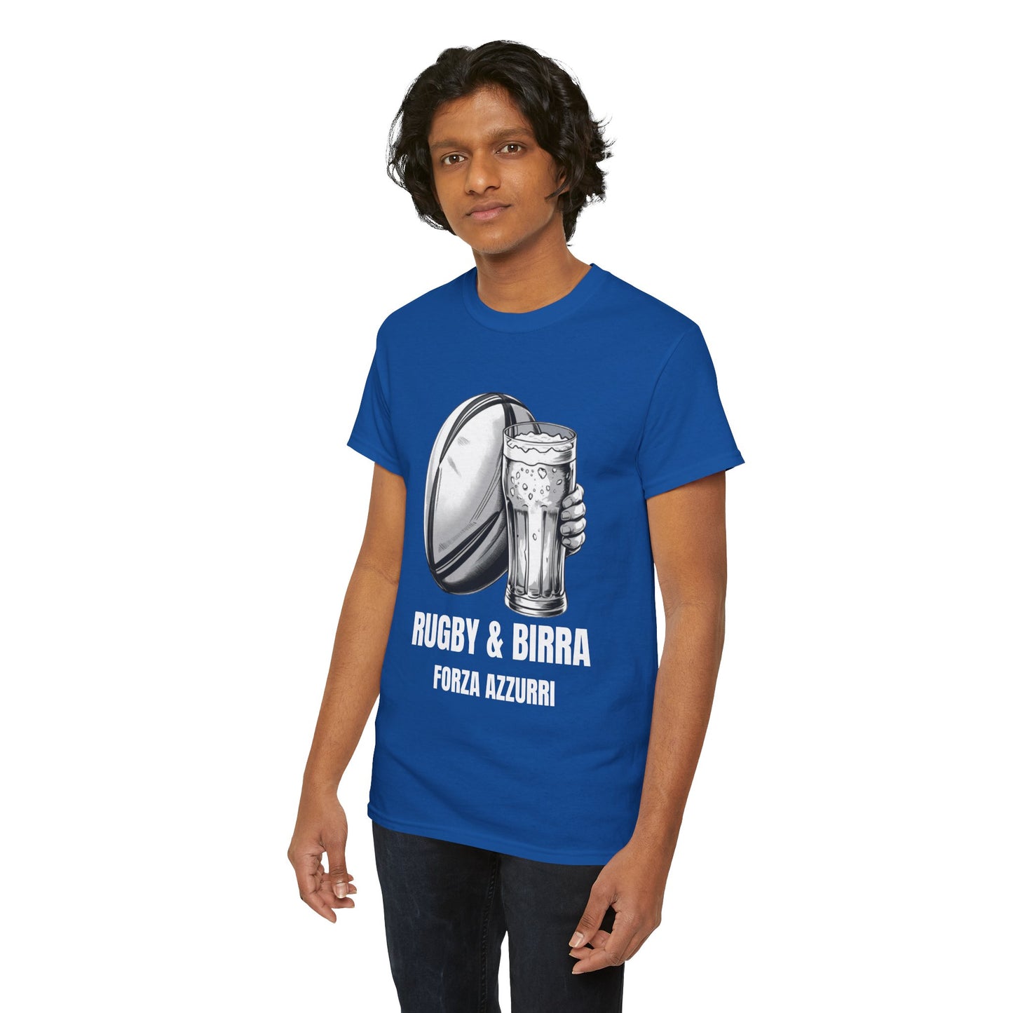 Rugby & Beer “Forza Azzurri” T-Shirt – Italy Rugby Fan Matchday Gift
