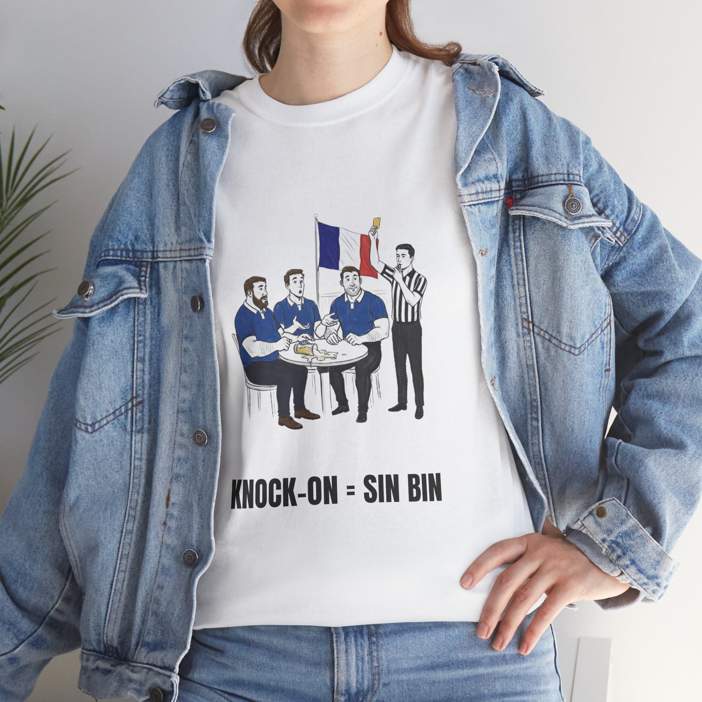 T-shirt rugby et bière français – Carton jaune renversé | T-shirt umoristica per tifosi di rugby