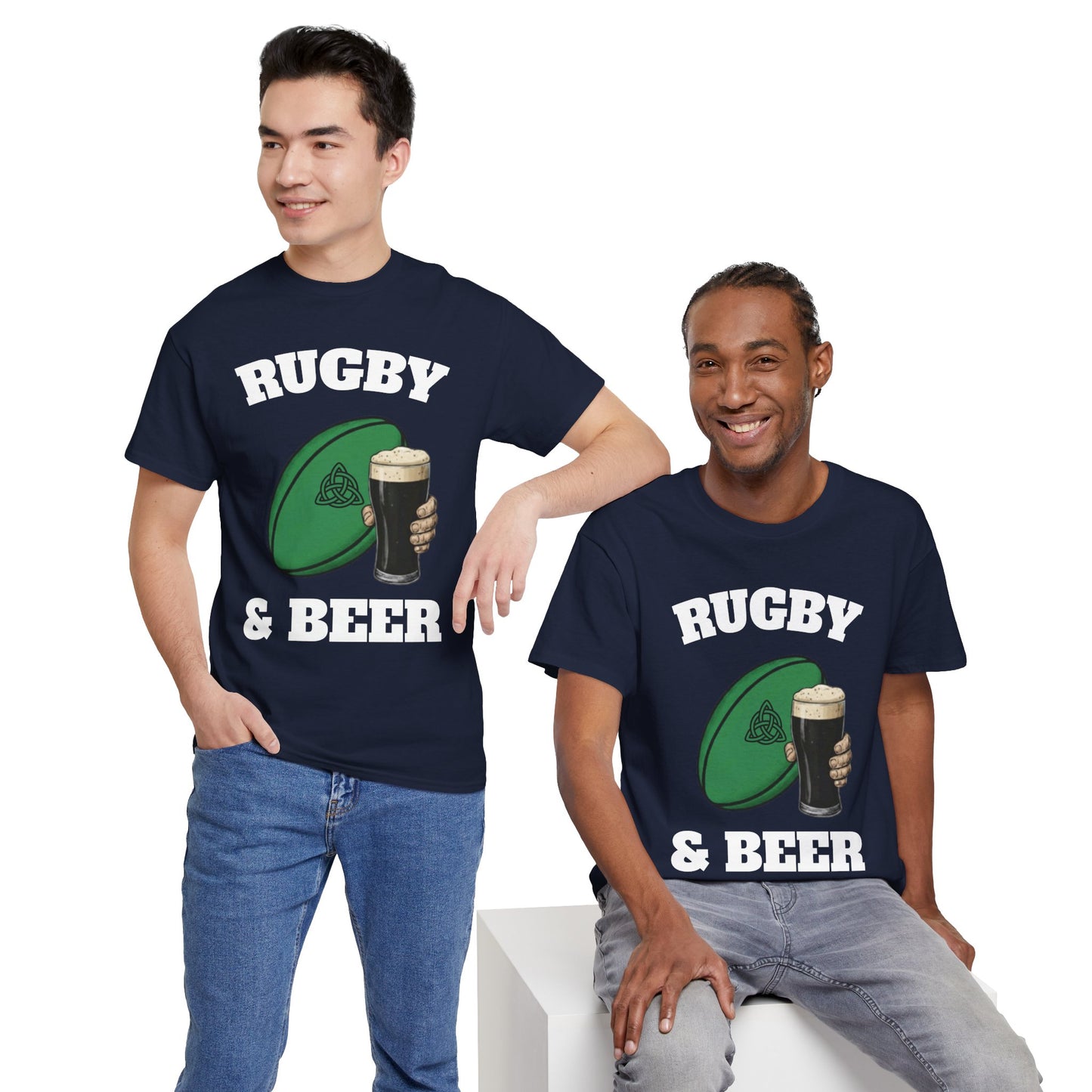 Irish Rugby & Beer T-Shirt – Perfect for Match Days, Gifts & Lads Trips