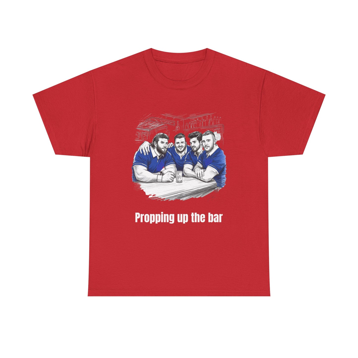 Propping Up The Bar – Funny Scottish Rugby T-Shirt for Fans & Gifts
