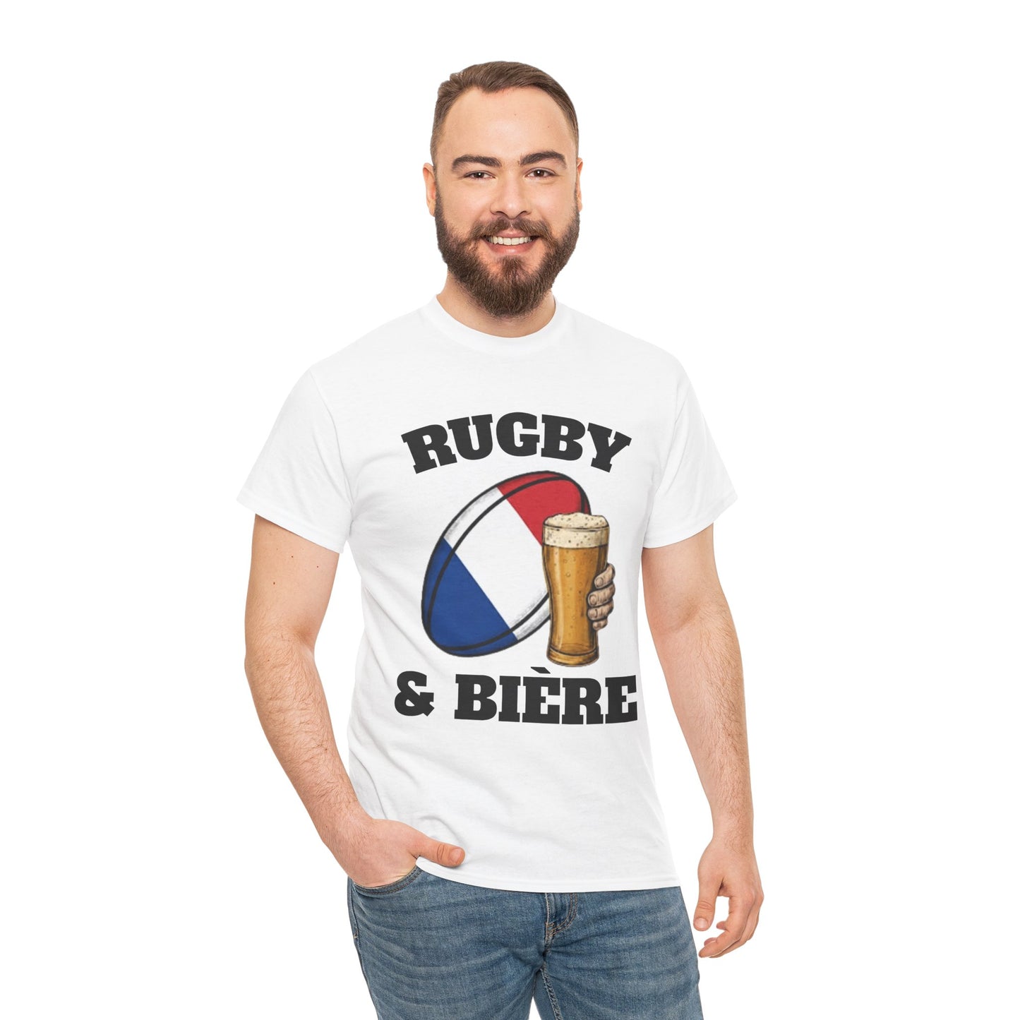 Rugby & Bière – T-shirt Supporter Rugby Français