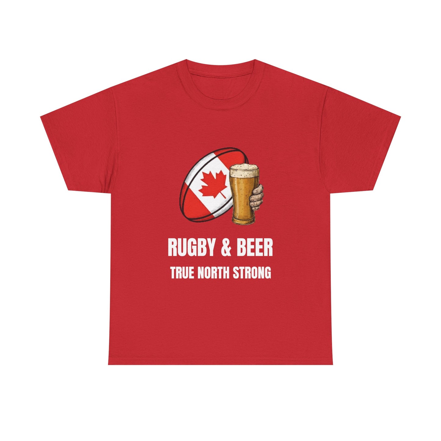 T-shirt Canada Rugby & Beer - T-shirt de supporter True North Strong | Vêtements pour le jour du match