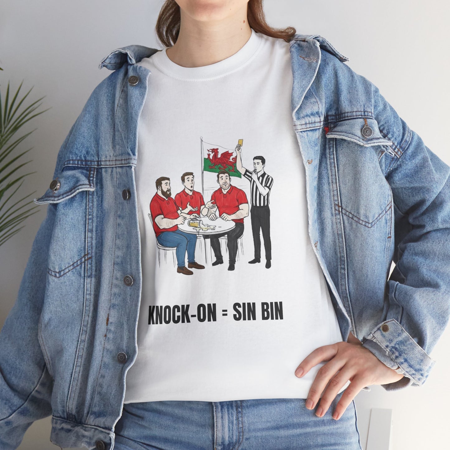 T-shirt rugby gallois et bière – Carton jaune renversé | T-shirt humoristique pour supporters de rugby