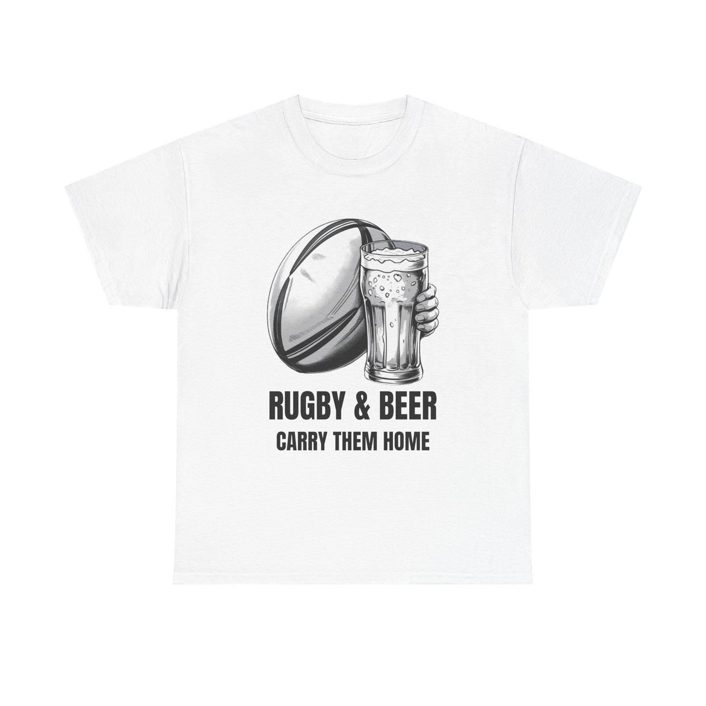 Rugby & Beer “Carry Them Home” T-Shirt – England Rugby Fan Matchday Gift