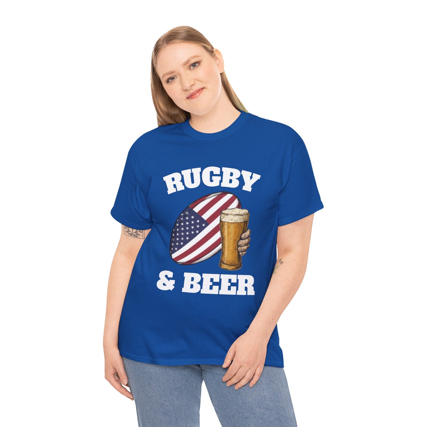 Rugby & Beer USA T-Shirt – American Rugby Fans Match Day Tee