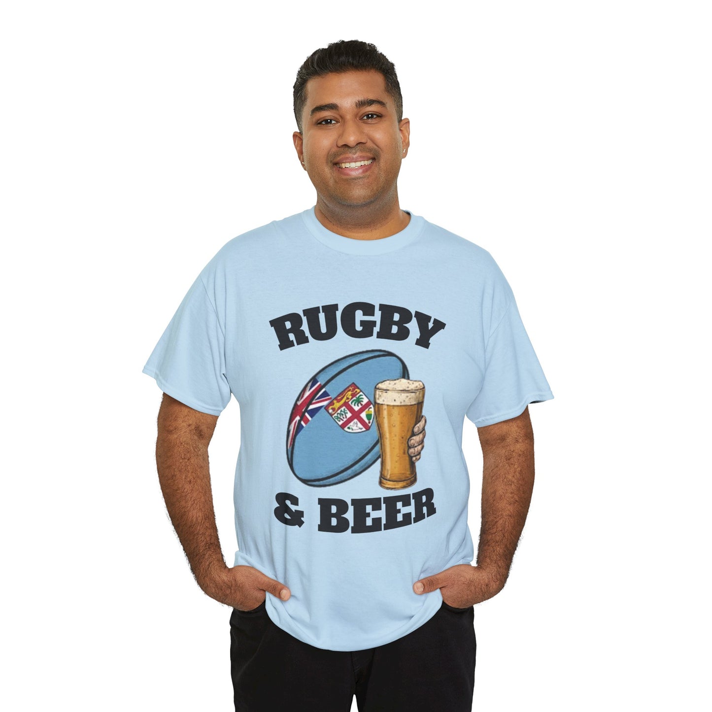 Rugby & Beer Fiji T-Shirt – Flying Fijians Rugby Fan Tee