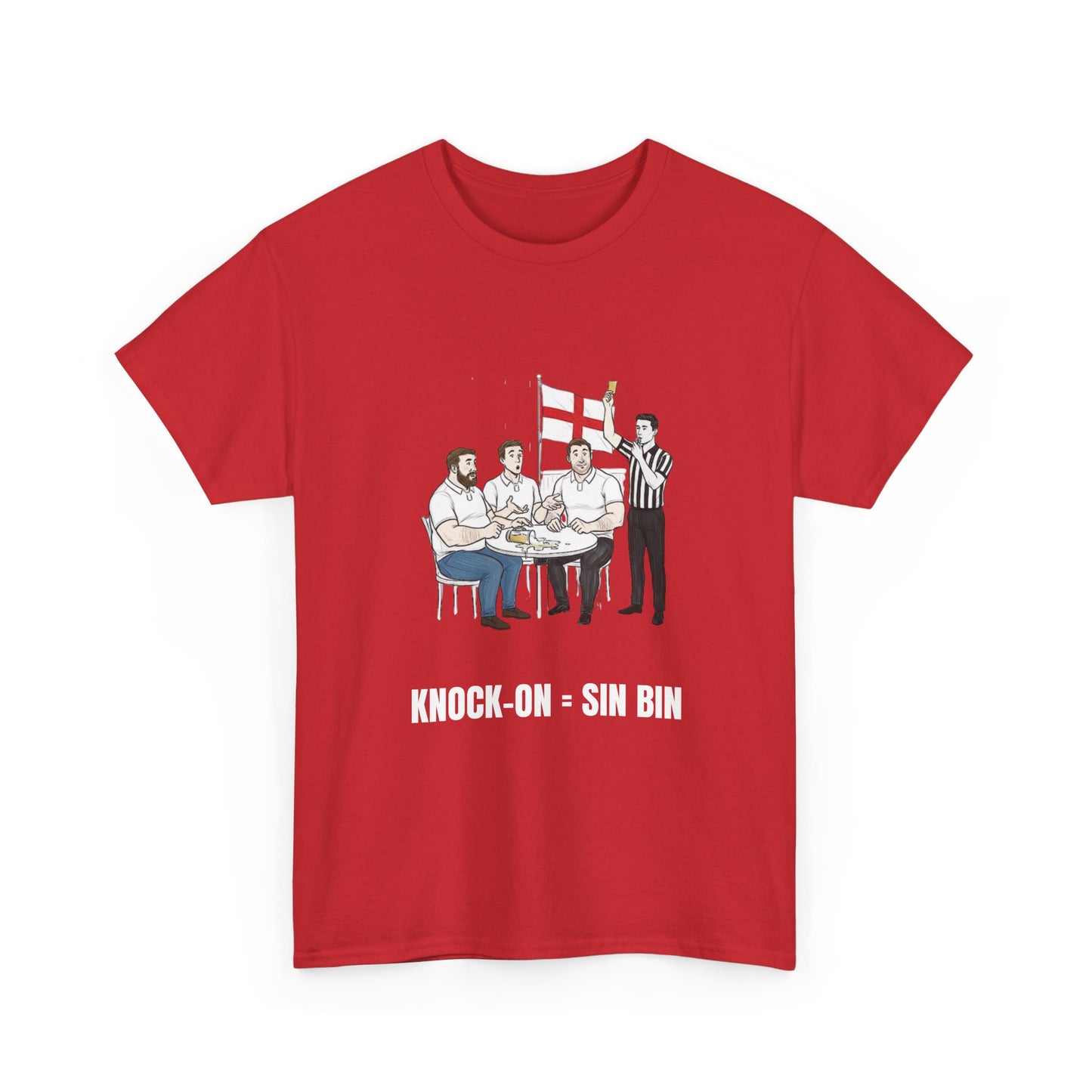 T-shirt rugby anglais et bière – Carton jaune renversé | T-shirt humoristique pour supporters de rugby