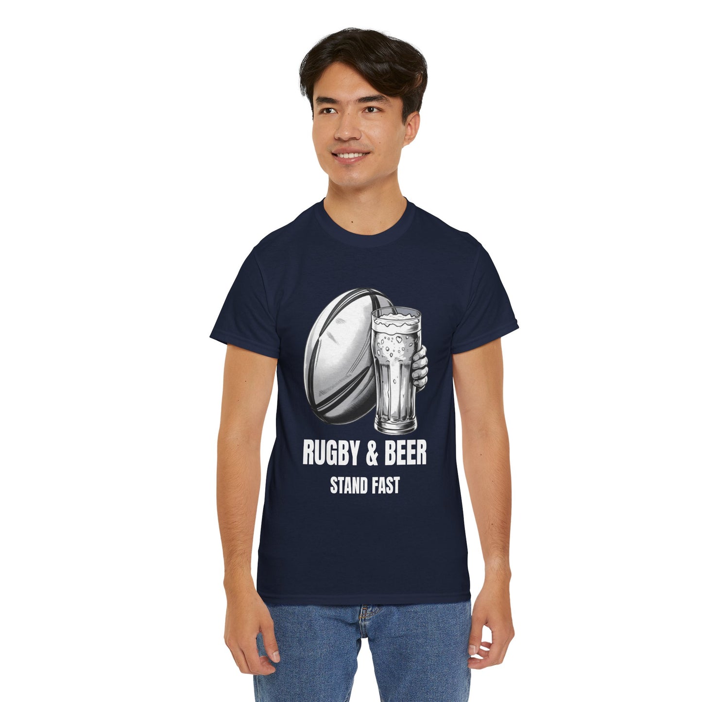 Rugby & Beer “Stand Fast” T-Shirt – Scotland Rugby Fan Matchday Gift