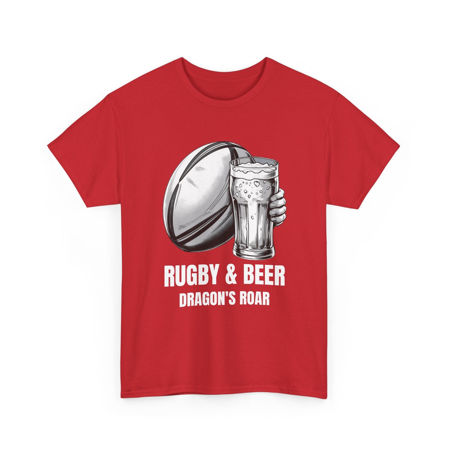 Rugby & Beer “Dragon’s Roar” T-Shirt – Wales Rugby Fan Matchday Gift