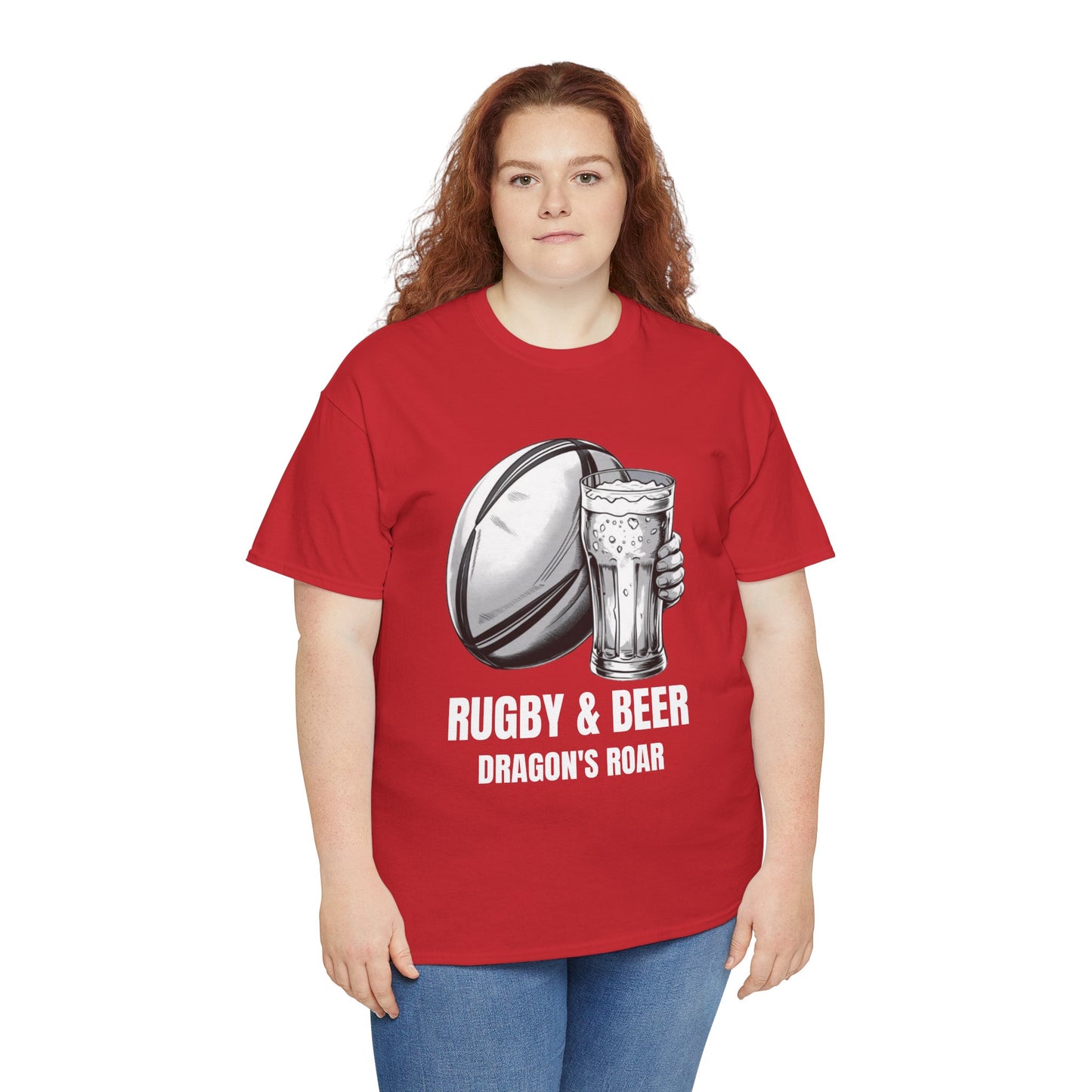 Rugby & Beer “Dragon’s Roar” T-Shirt – Wales Rugby Fan Matchday Gift