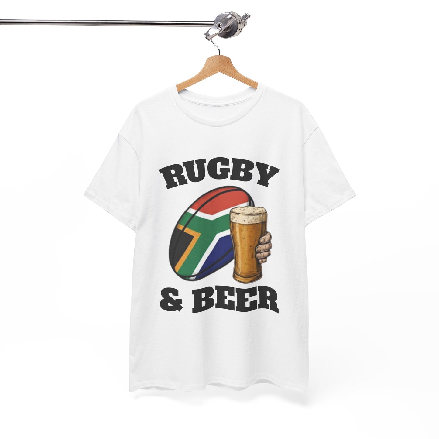 Rugby & Beer South Africa T-Shirt – Springboks Rugby Fan Tee