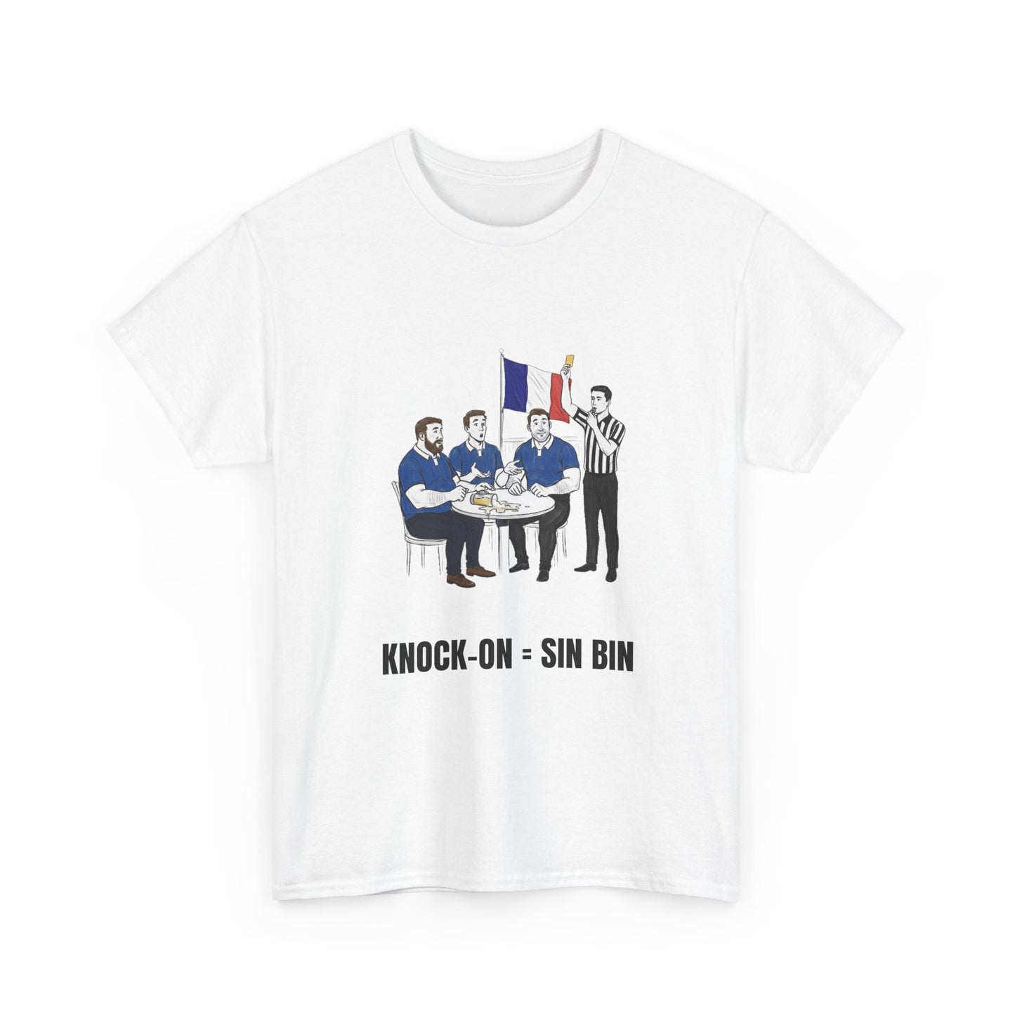 T-shirt rugby et bière français – Carton jaune renversé | T-shirt umoristica per tifosi di rugby