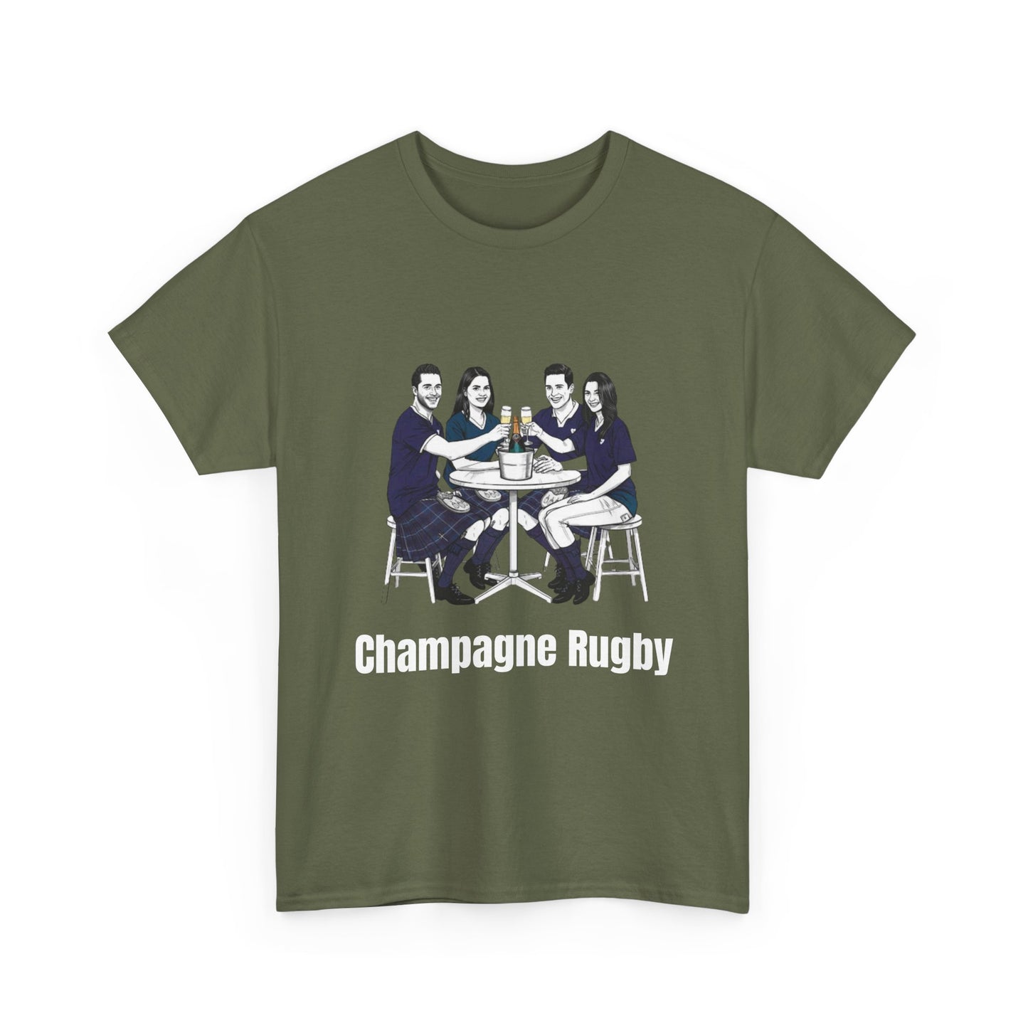 Champagne Rugby T-Shirt – Six Nations Scotland Fan Gift