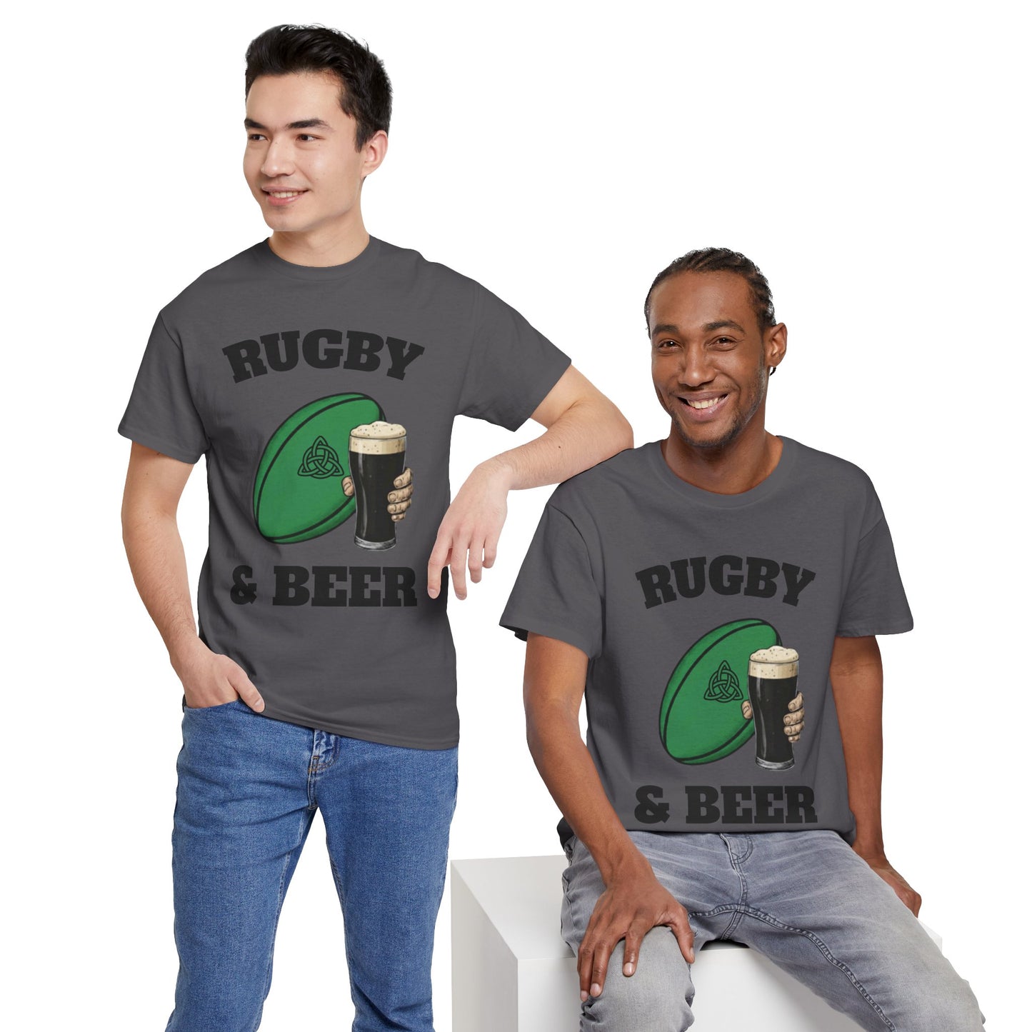 Irish Rugby & Beer T-Shirt – Perfect for Match Days, Gifts & Lads Trips